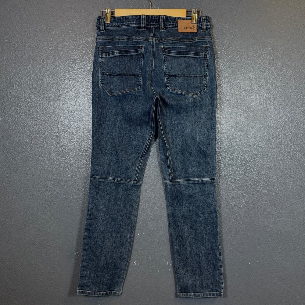 Marmot 30/30 men’s blue denim jeans outwear pants